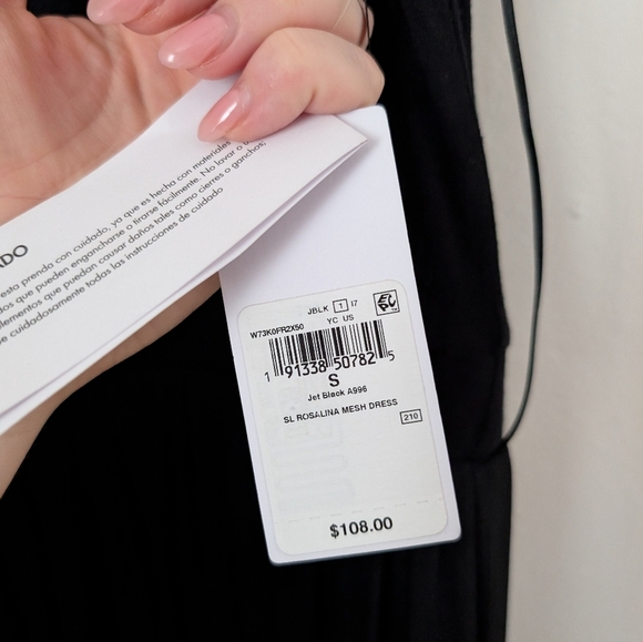 NWT Guess Black Cut Out Scarf Rosalina Sheer Pleated Sleeveless Maxi Dress - Picture 4 of 6